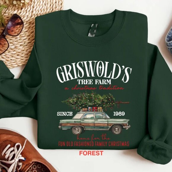 Grisworld Christmas Tree Sweatshirt, Christmas Movie Sweatshirt,Family Christmas - Picture 1 of 1